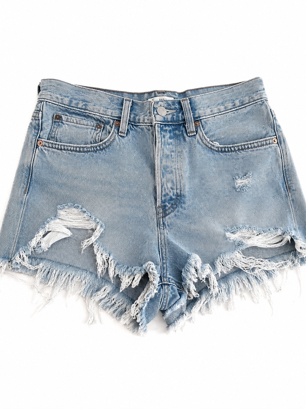Free People We The People High Rise Distressed Cutoff Jean Shorts 29